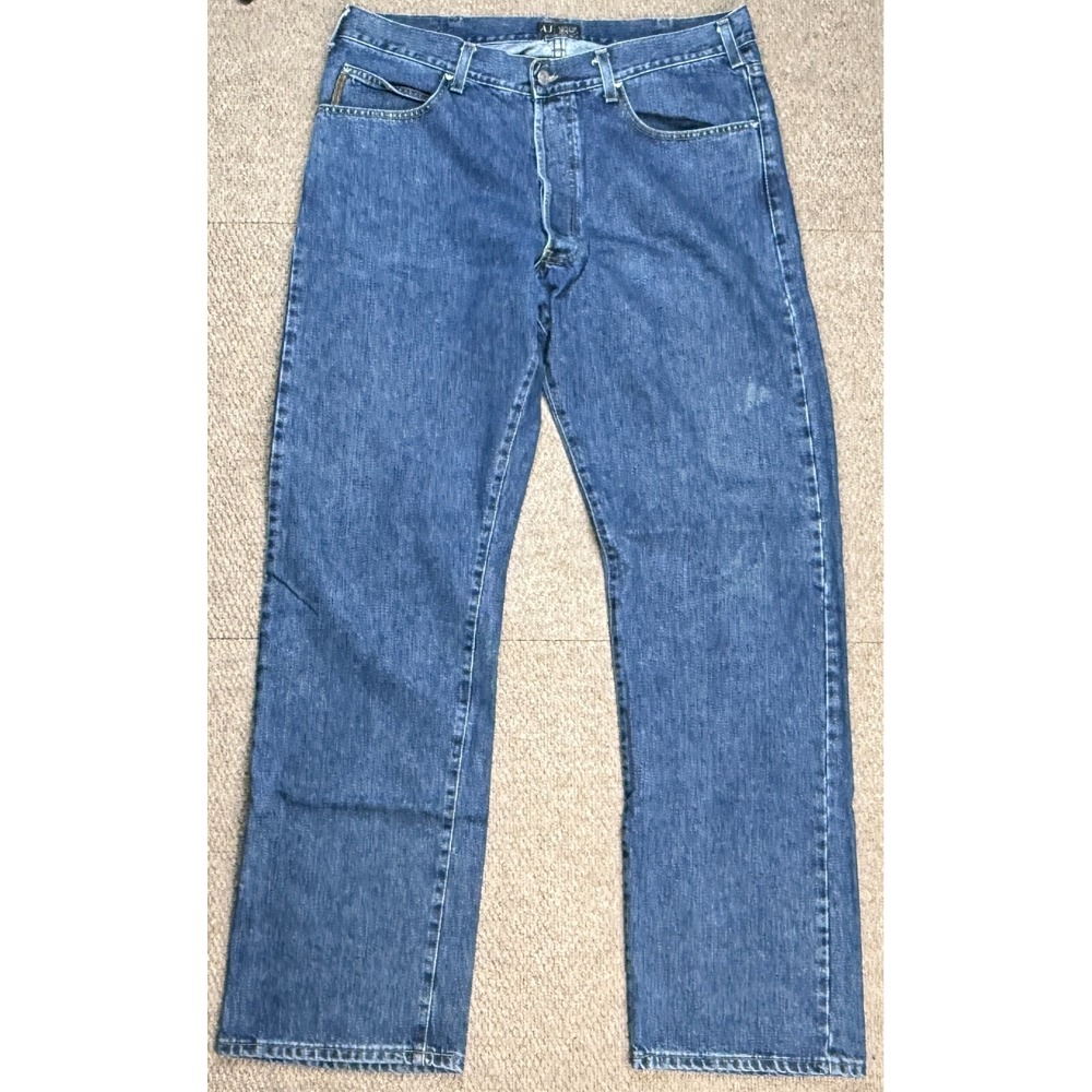 Emporio Armani‎ Eagle Logo Vtg Men's 5 Pocket Denim Jeans Size 38